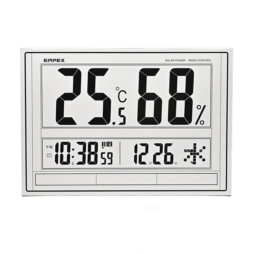 【販売終了】ジャンボソーラー温湿度計 TD-8170