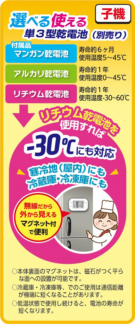 ツインワイヤレス温度計 TD-8401