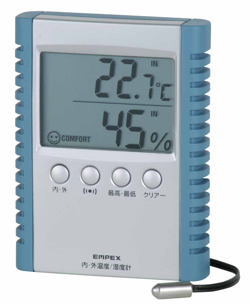 デジコンフォⅡ（デジタル湿度計／内・外温度計）TD-8172 – EMPEX 