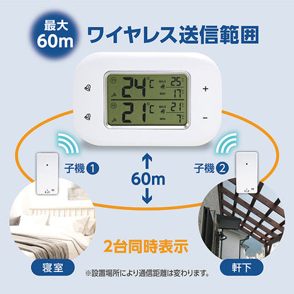 ツインワイヤレス温度計 TD-8401